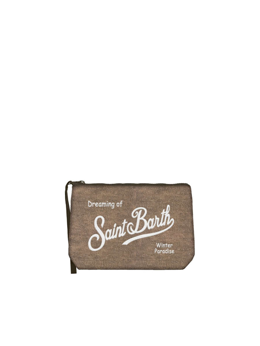 Pochette Aline "Herringbone 0015 emb" Saint Barth marrone ALI0022 00163I MC2 SAINT BARTH 
