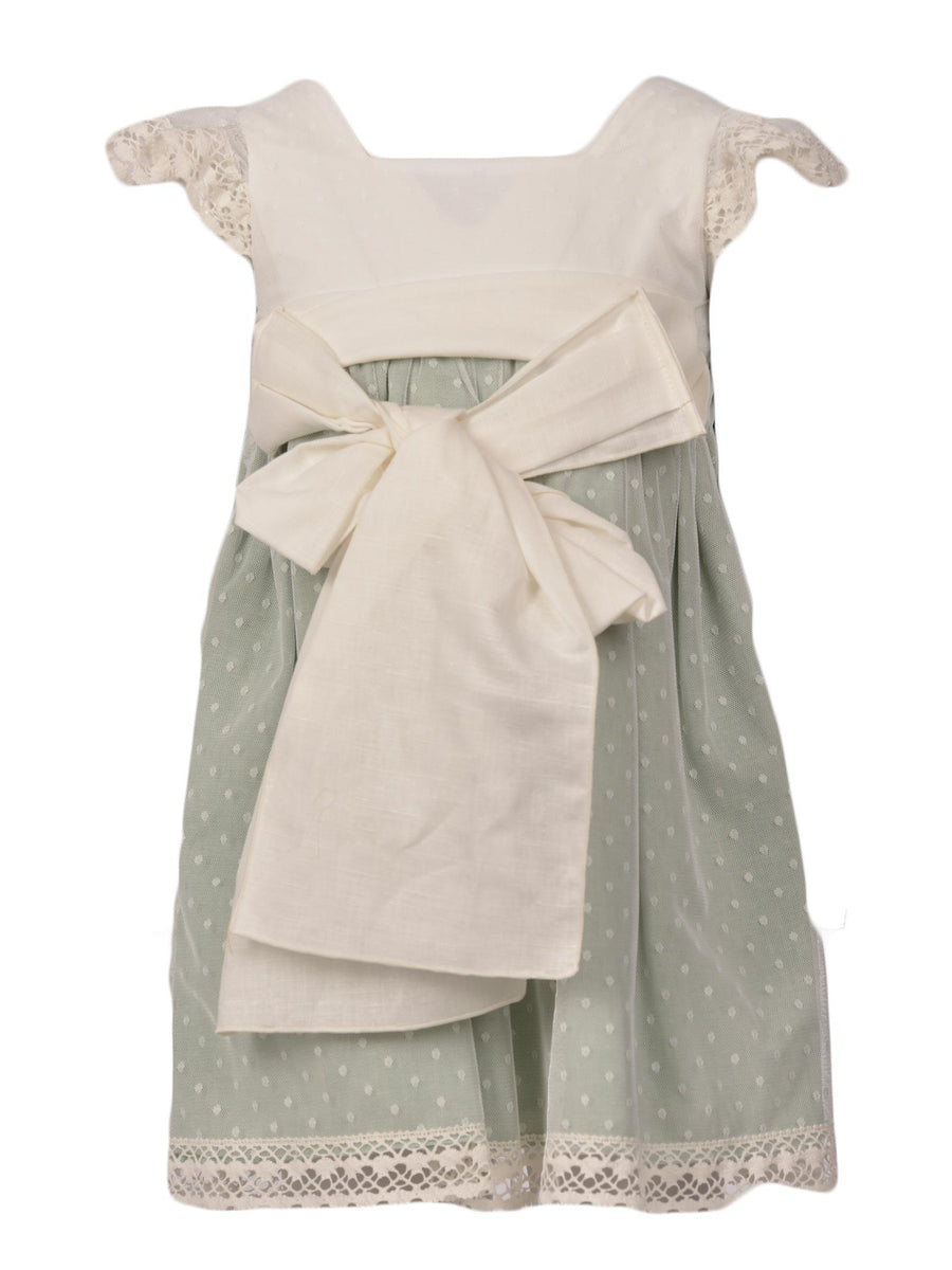 Abito verde e bianco a pois 00445188 6013 Paz Rodriguez 