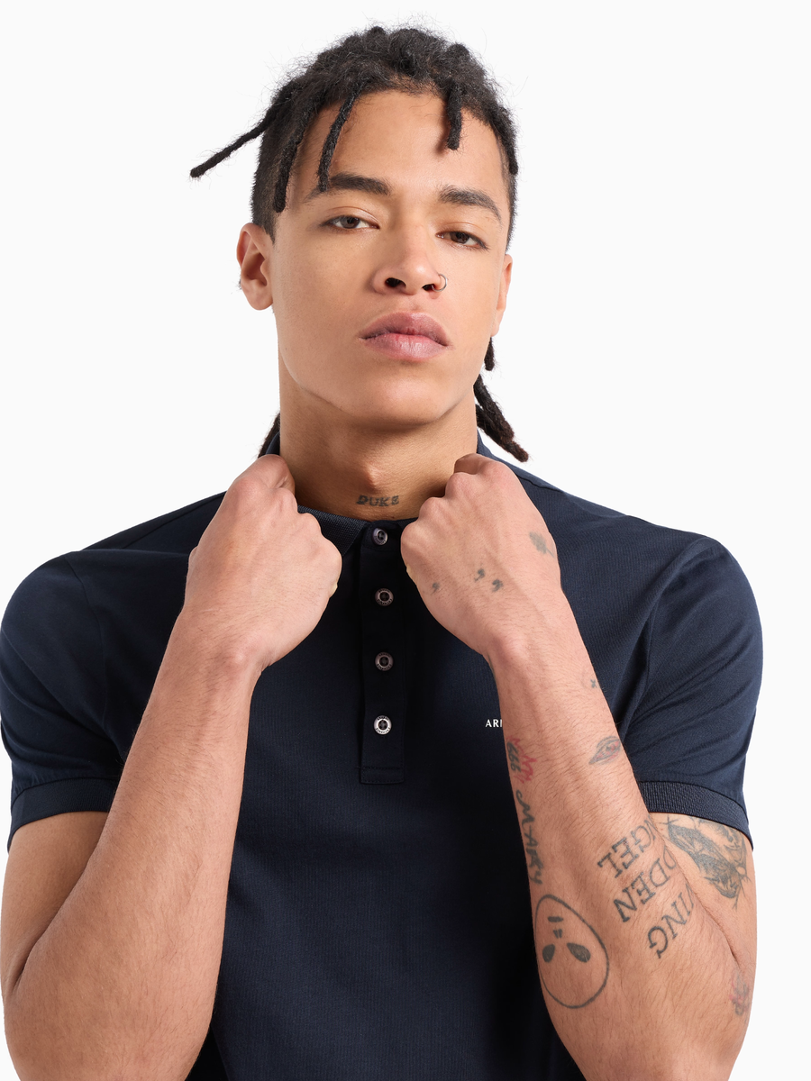 Polo in jersey Armani Exchange blu navy milano/newyork 8NZF80Z8H4Z 1510 Armani Exchange 