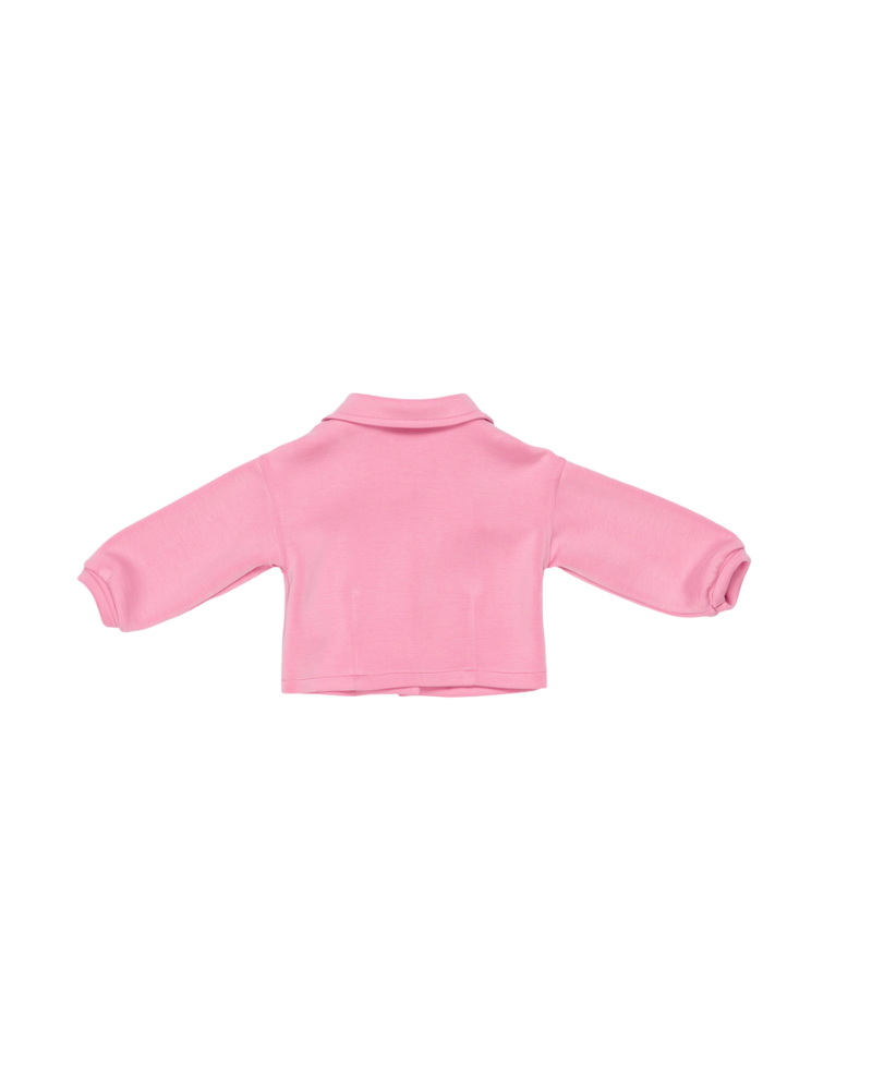 Giubbino con fiocchi Miss Grant rosa con applicazioni gioiello MG1548 BUBBLE Miss Grant 