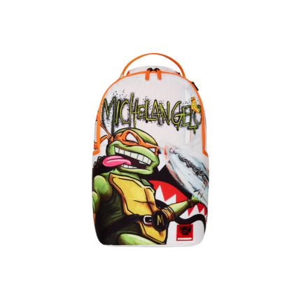 Zaino "TMNT Michelangelo" Sprayground bianco con stampa ninja 910B7147 NSZ Sprayground 