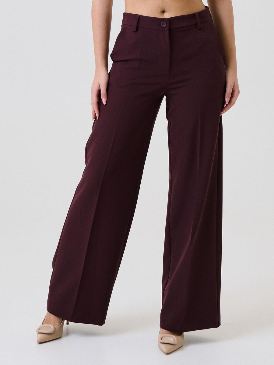 Pantalone a palazzo Armoire bordeaux in tessuto tecnico 25581 BORDEAUX Armoire 