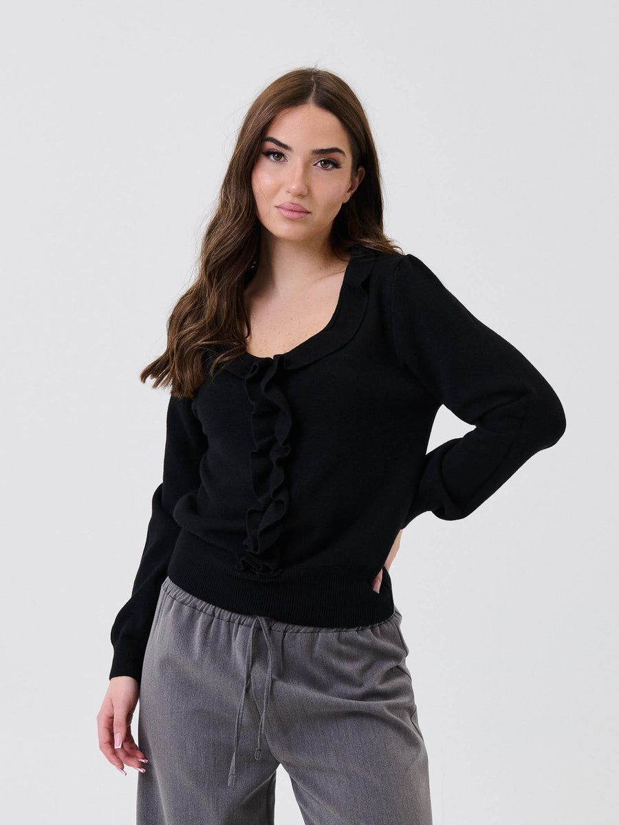 Maglia con volant Armoire nero IT1599 NERO Armoire 