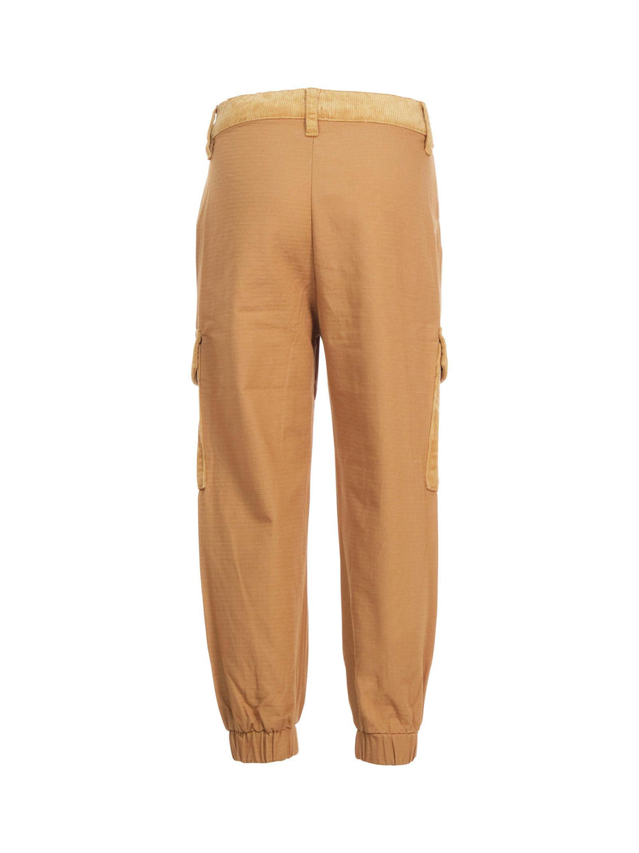 Pantalone cargo Moschino cammello con patch logo orsetto HUP08M 20351 Moschino 
