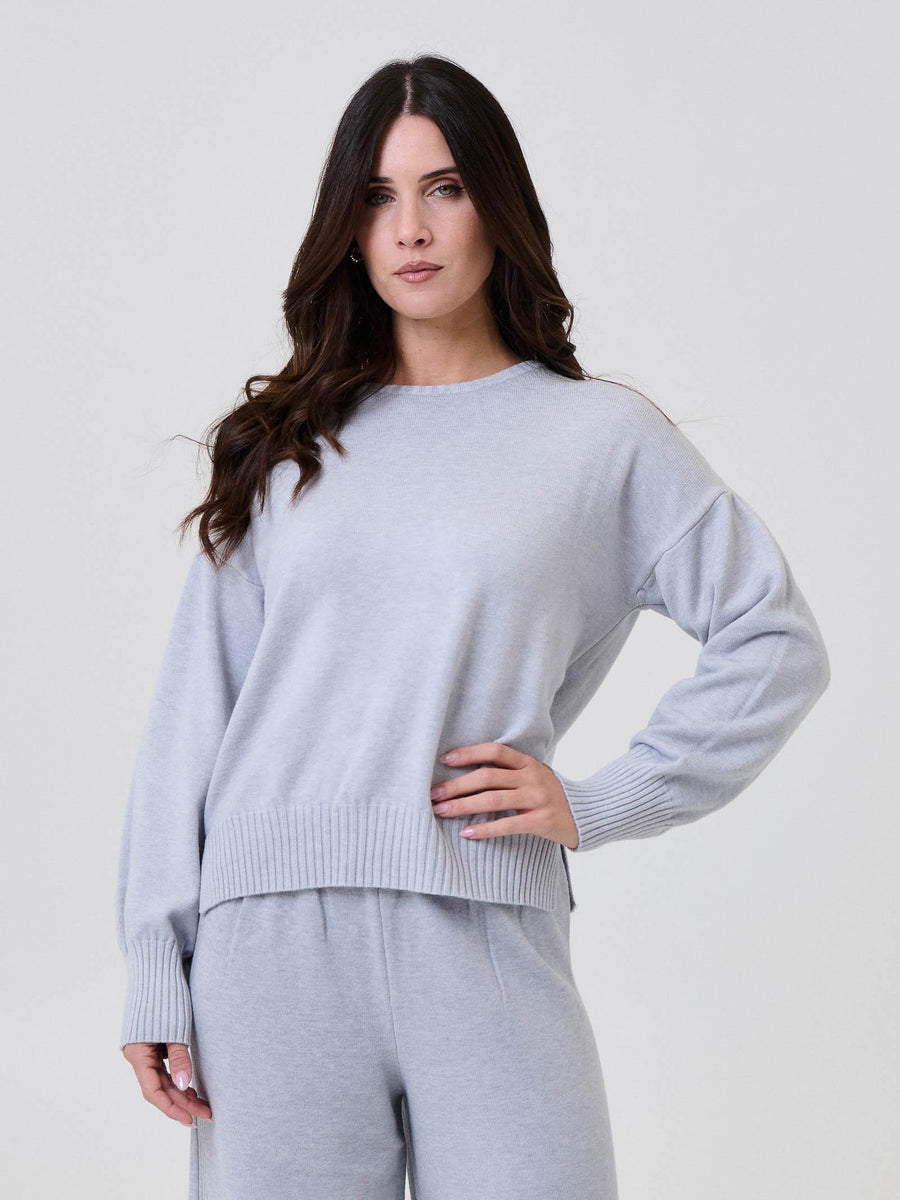 Maglione Armoire grigo perla con spalle scese IT2700 PERLA Armoire 