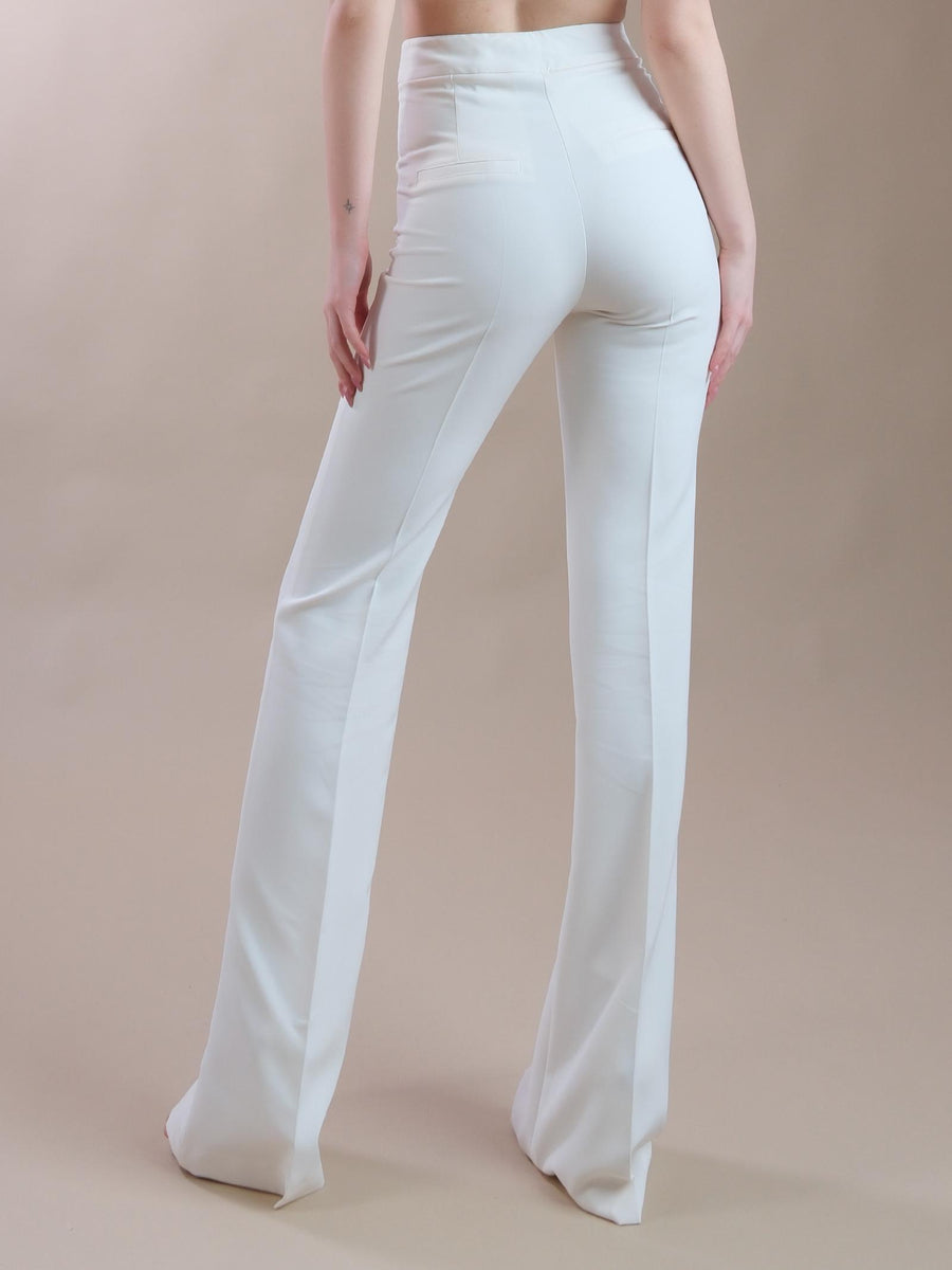 Pantaloni flare bianco latte NP2003T MILK Silence Limited 