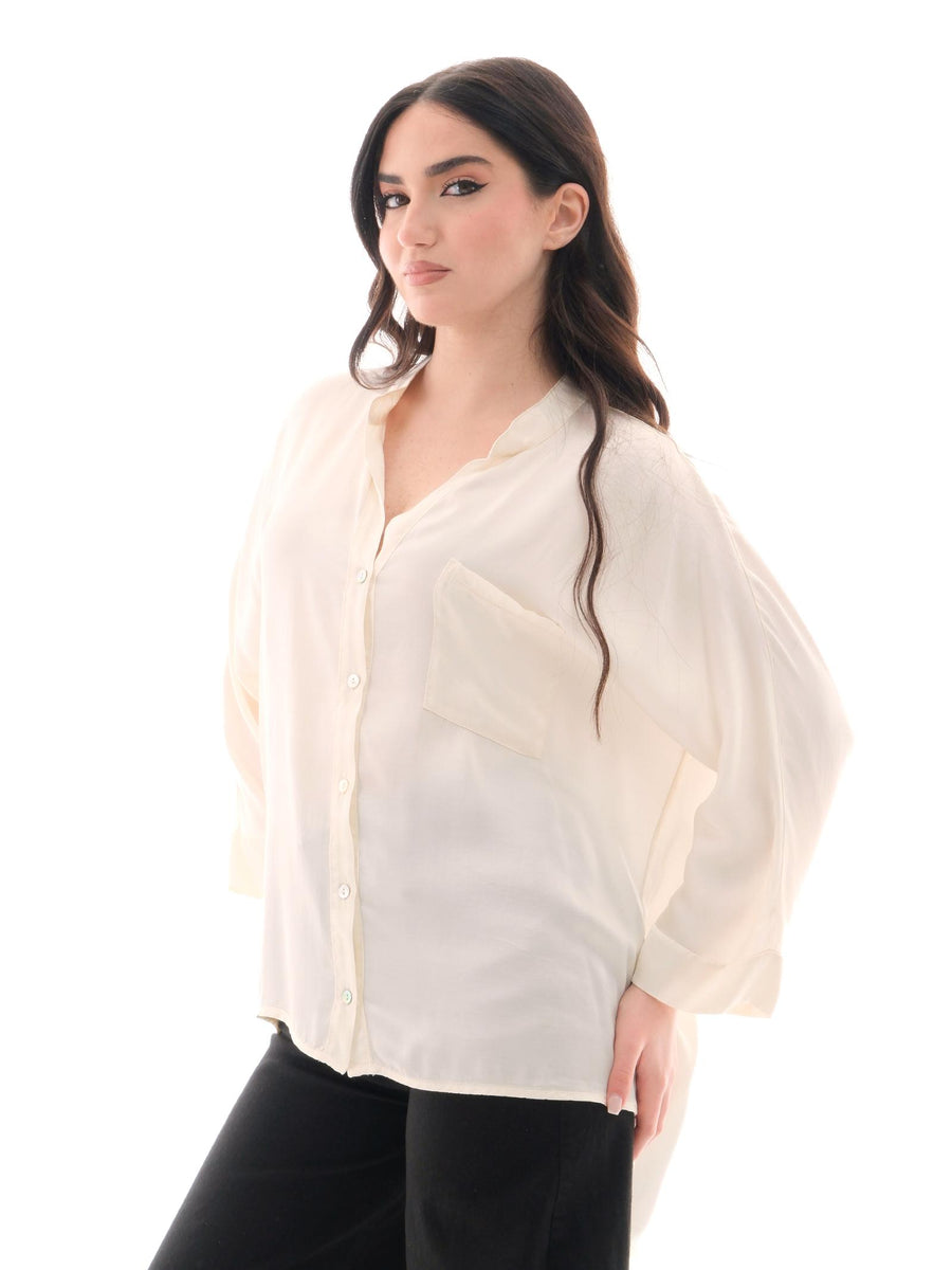 Camicia oversize Armoire burro in raso C621C BURRO Armoire 