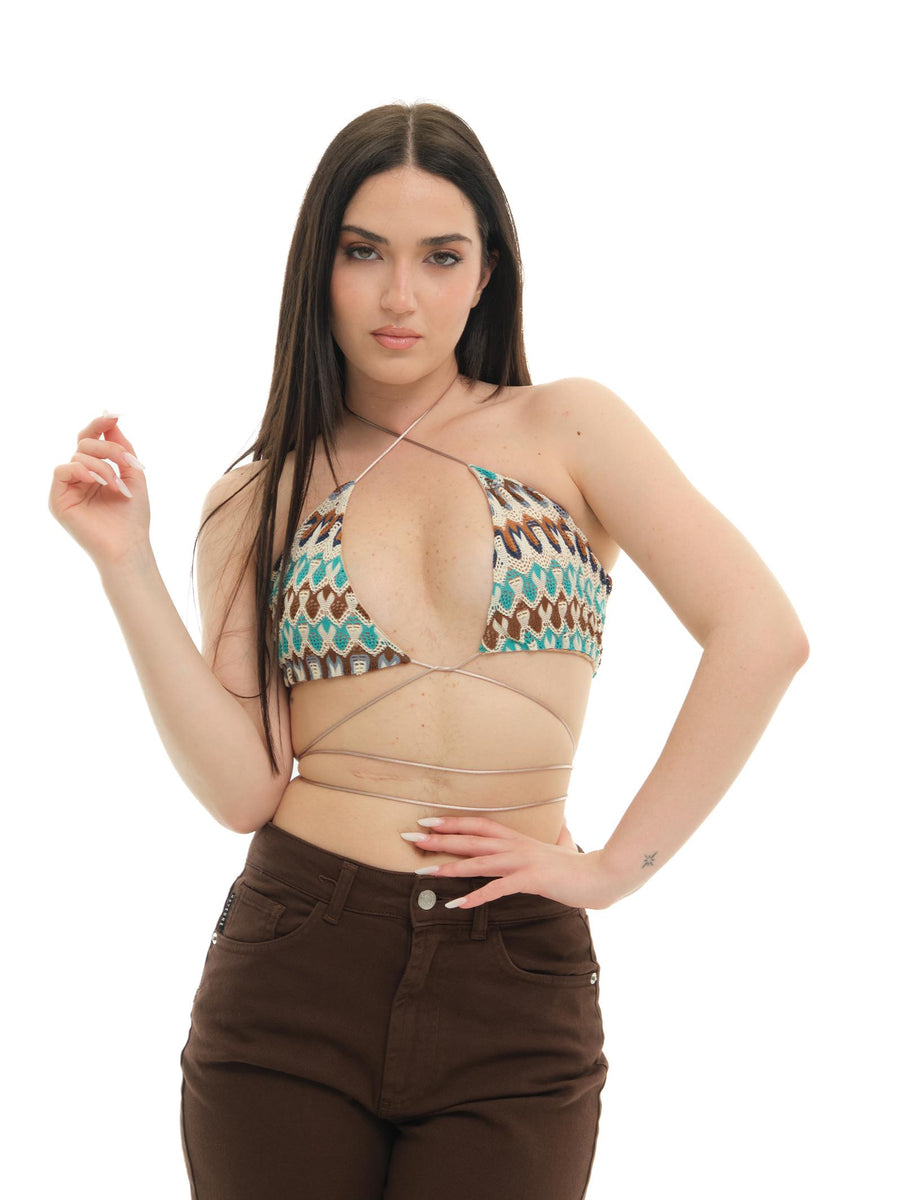 Top Bohemian Vì traforato multicolor TOP232 UNI Bohemian V 