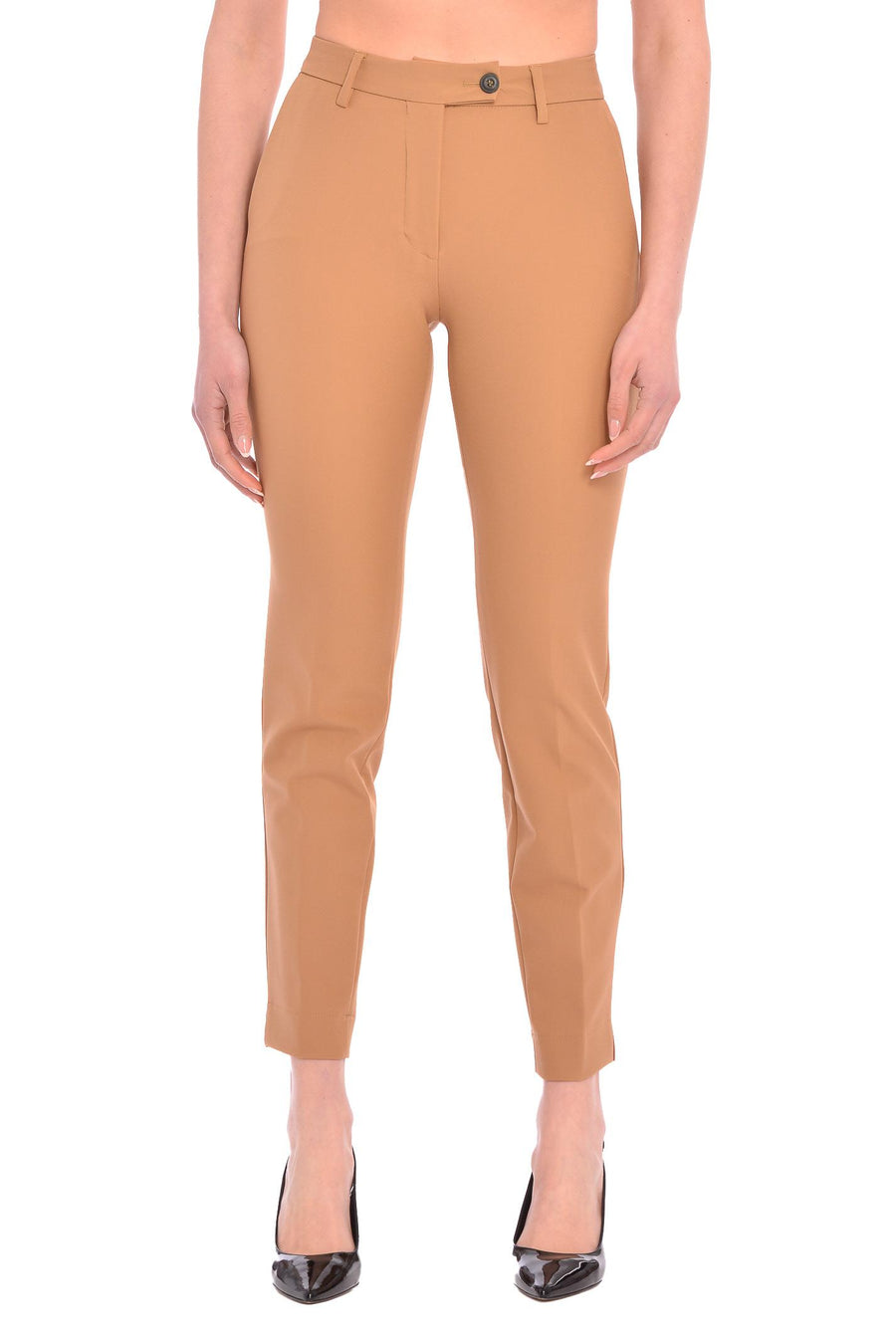 Pantalone beige tk america JANIS3759 NUDE RAYURES NOIR 
