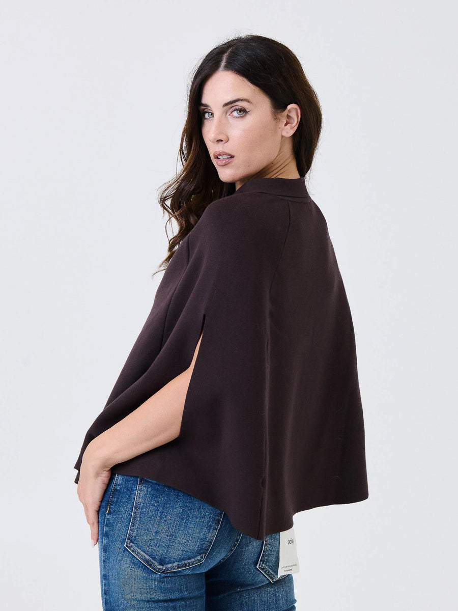 Mantella a campana Kontatto moro con bottoni gioiello 3M0940C MORO kontatto 