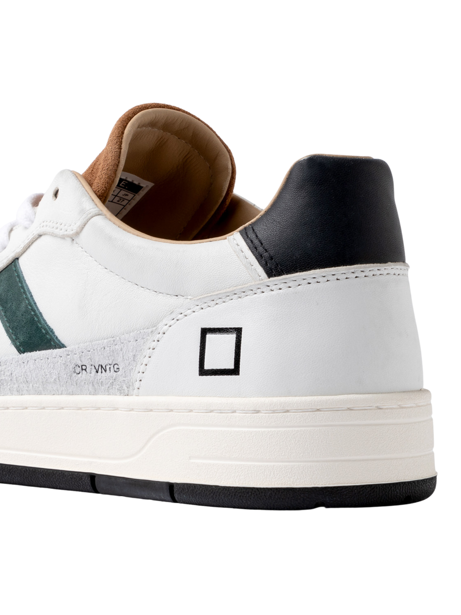 Sneakers "Court 2.0" D.a.t.e. vintage bianco e cuoio M431-C2-VN WI Date 