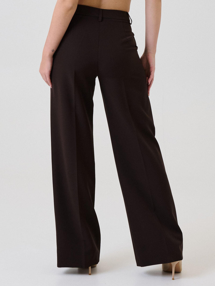 Pantalone a palazzo Armoire moro in tessuto tecnico 25581 MORO Armoire 