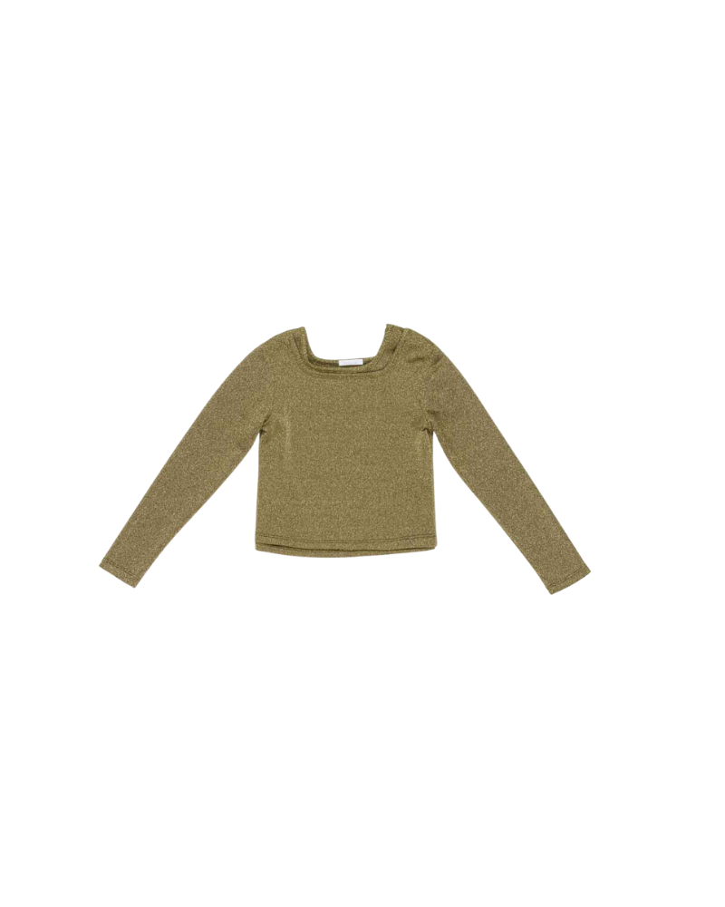 T-Shirt a maniche lunghe Lulù Miss Grant verde glitterato LL4055 MILIT Lulù by Miss Grant 