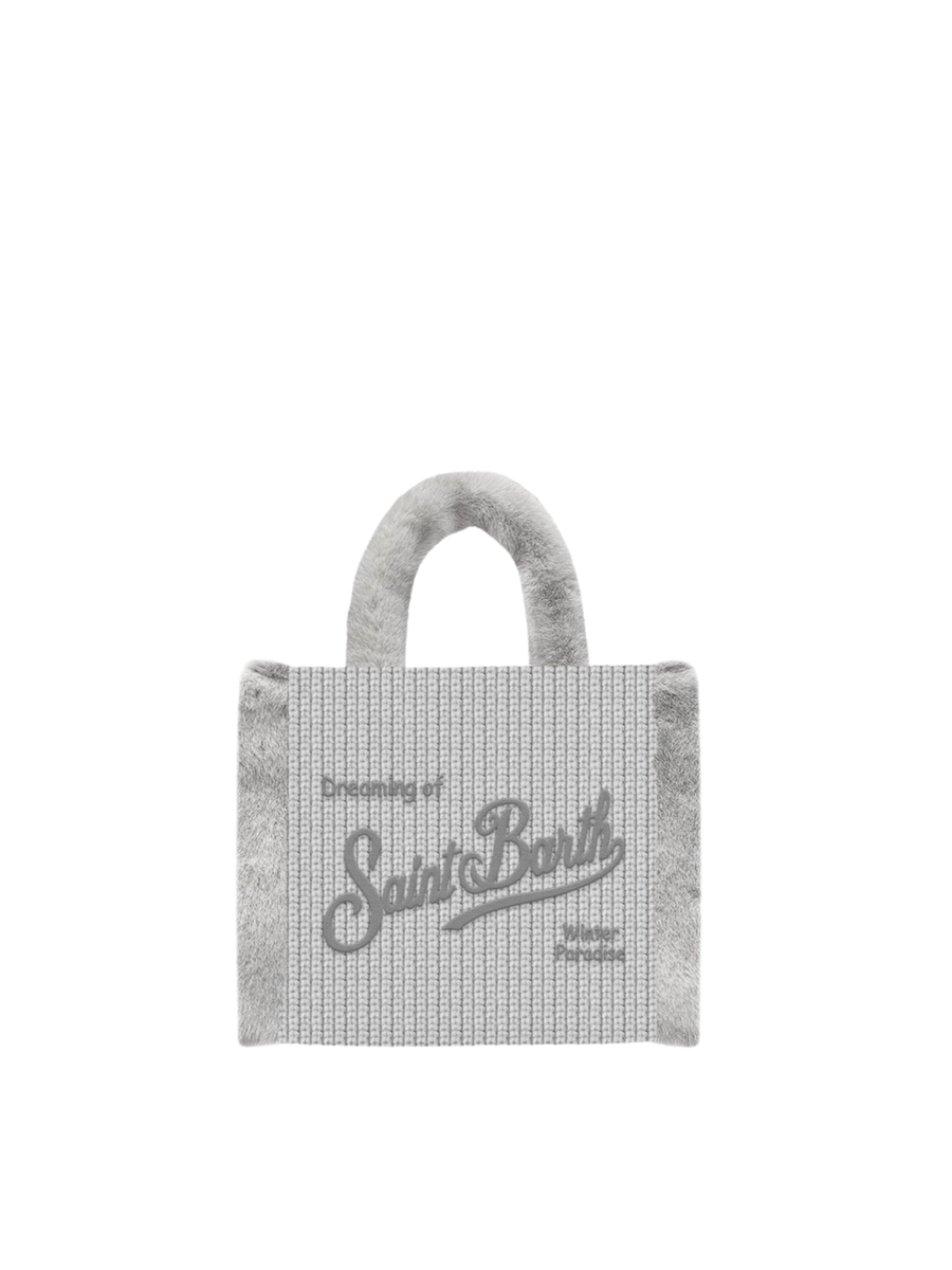 Borsa Vanity mini "Fur 11 emb" Saint Barth grigio VAMI022 00294I MC2 SAINT BARTH 