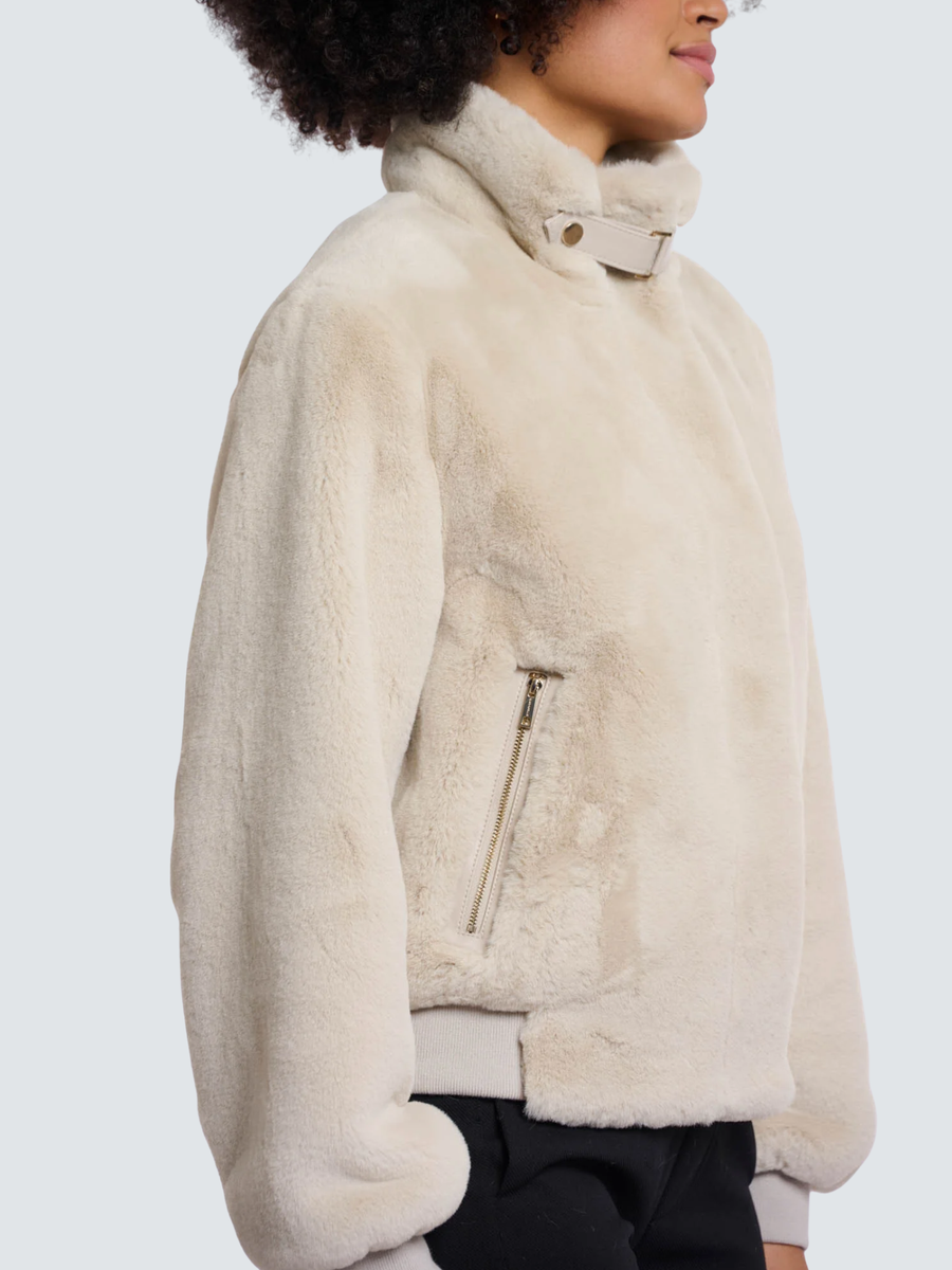 Giubbino in ecopelliccia "Ambra" Rino & Pelle beige Ambra.7002511 Birch Rino & Pelle 