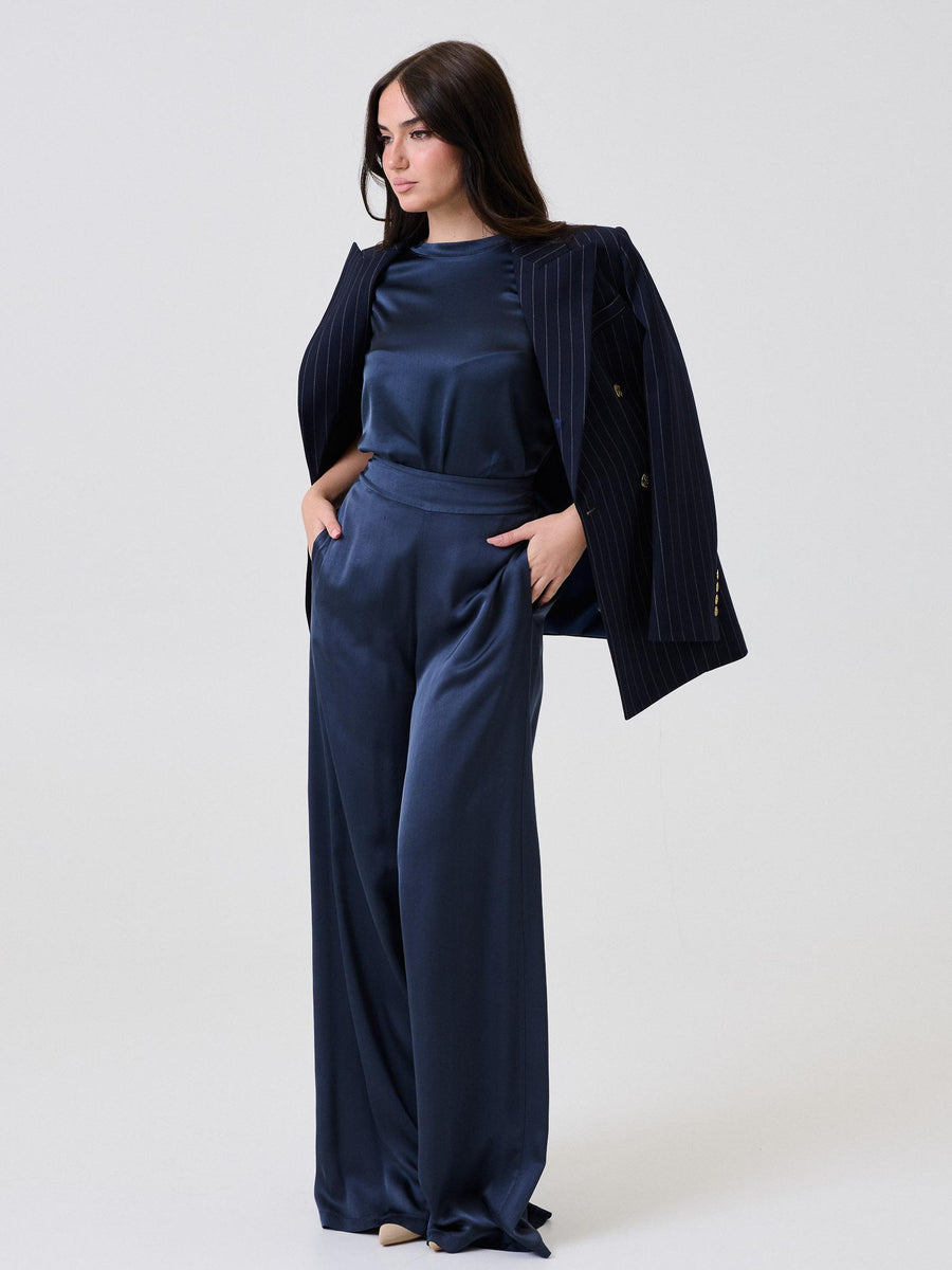 Pantalone a palazzo Armoire blu indaco C827P22R INK Armoire 