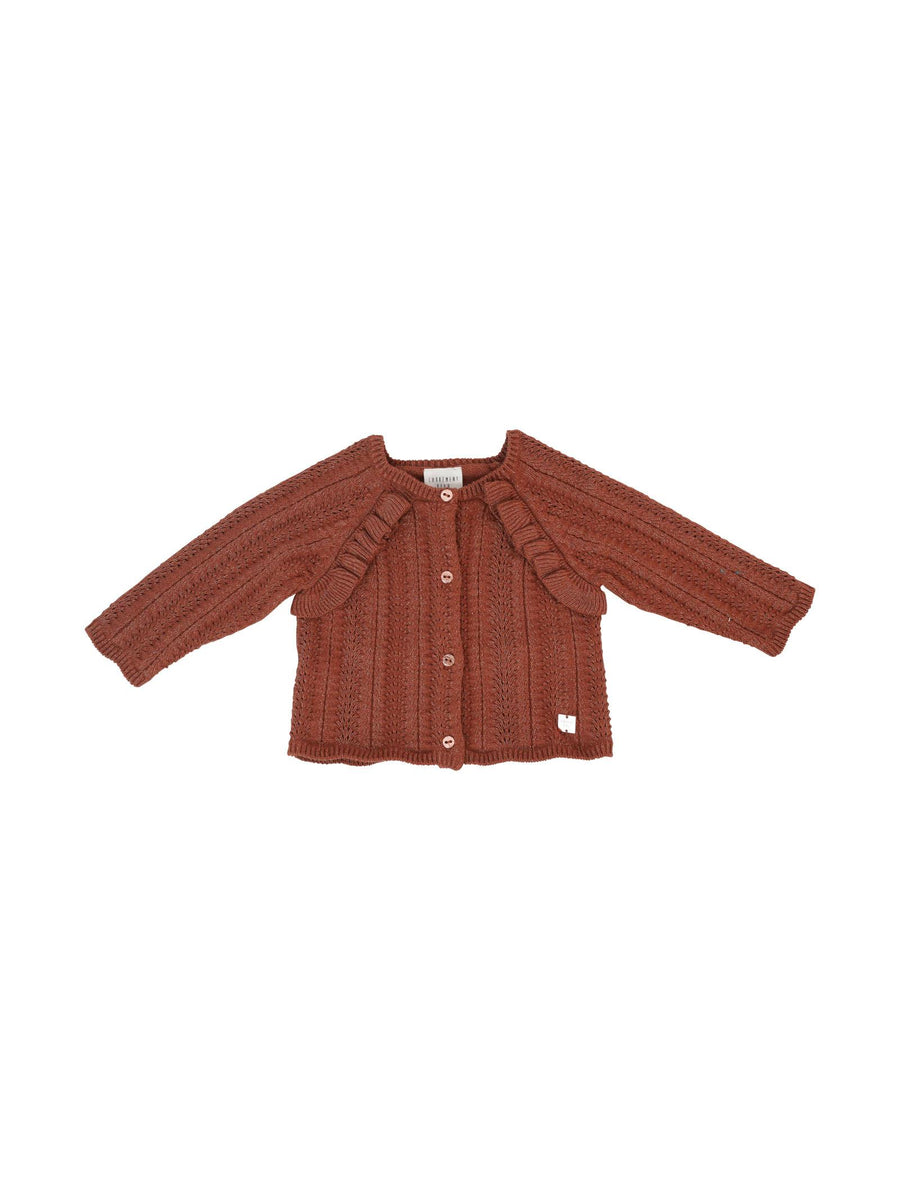 Cardigan in filo chocolate Y05178 MARR Carrement Beau 