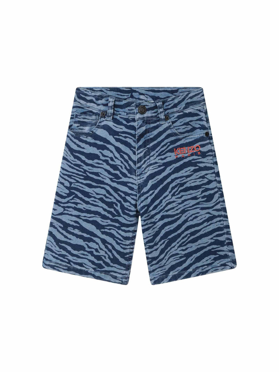 Bermuda denim animalier K24309 805 Kenzo 