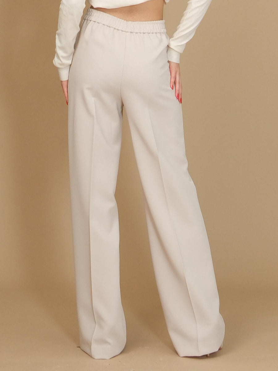 Pantalone a palazzo Imperial vaniglia con elastico in vita P9990019S VANIGLIA Imperial 