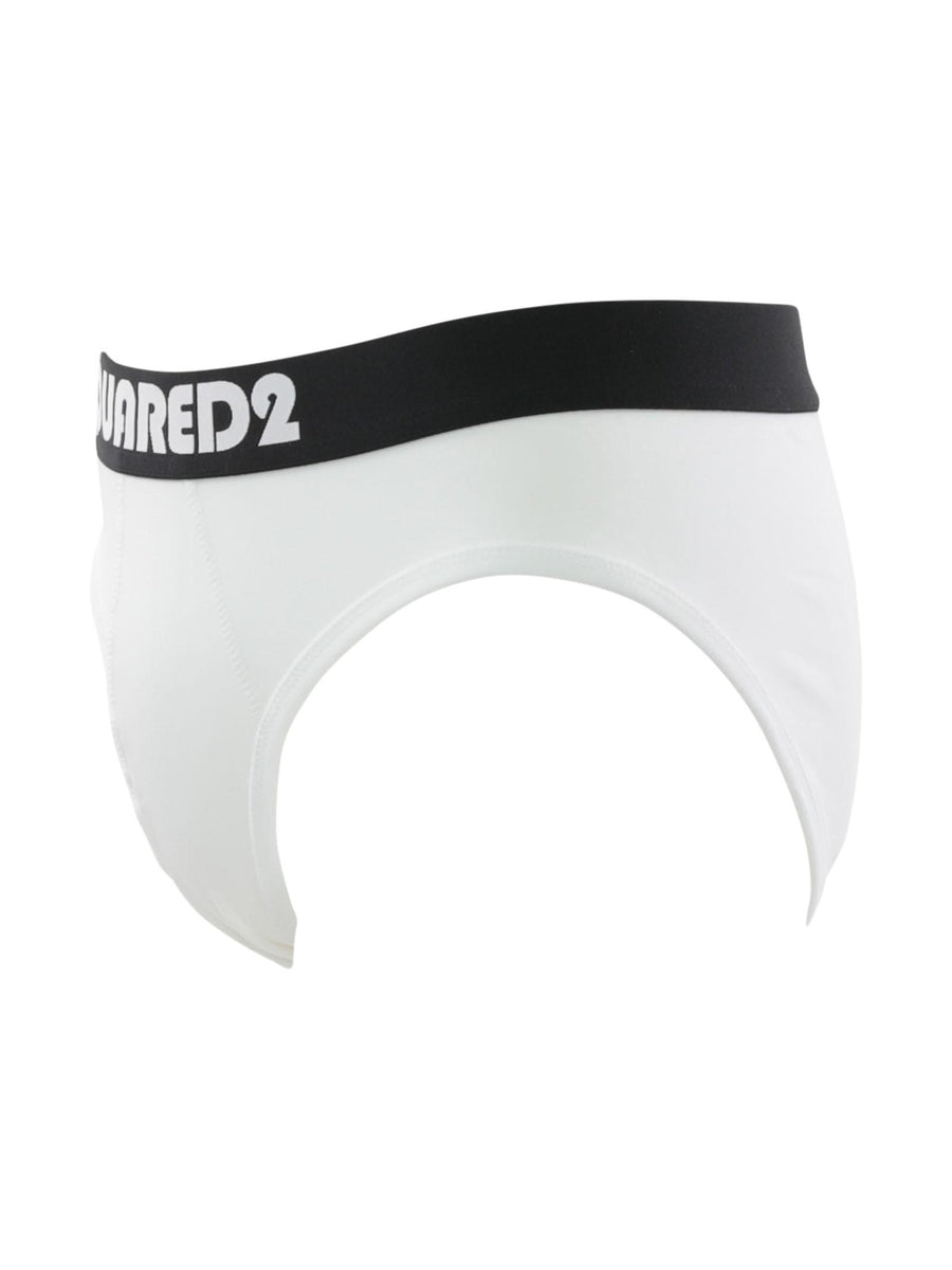 Slip bianco in cotone D9L61422 100 Dsquared 