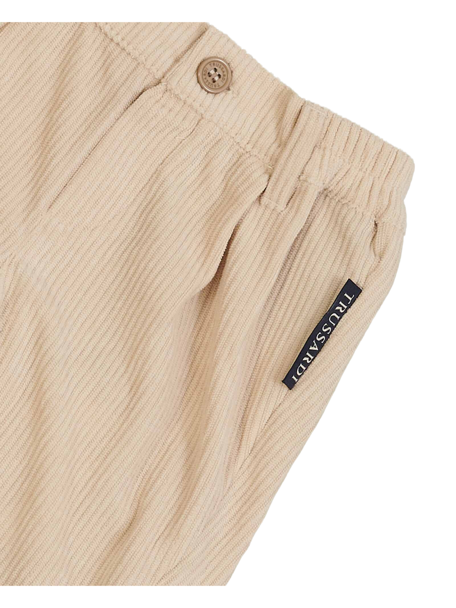 Pantaloni chino beige a costine TIA23077 POMICE Trussardi 