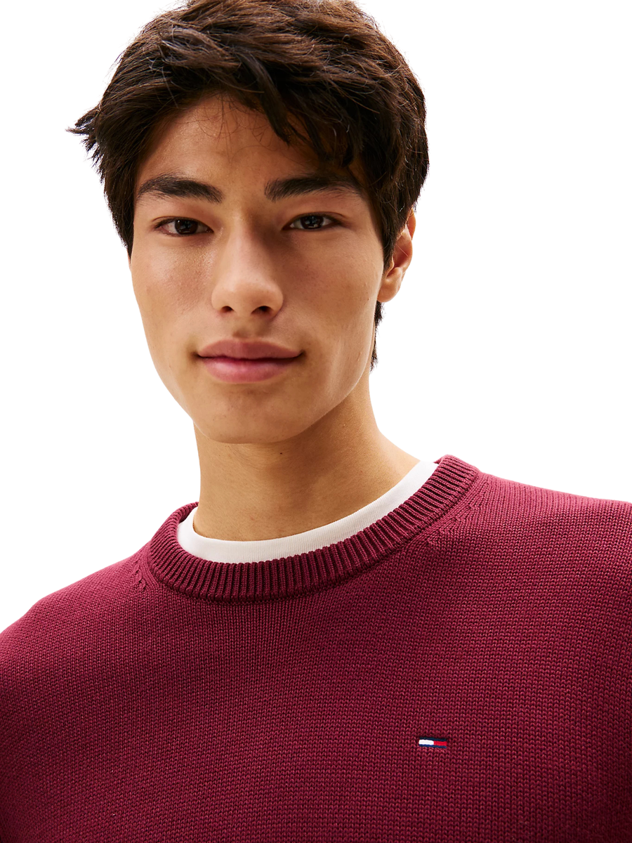 Pullover slim fit Tommy Hilfiger rosso DM0DM21787 XIU Tommy Hilfiger 