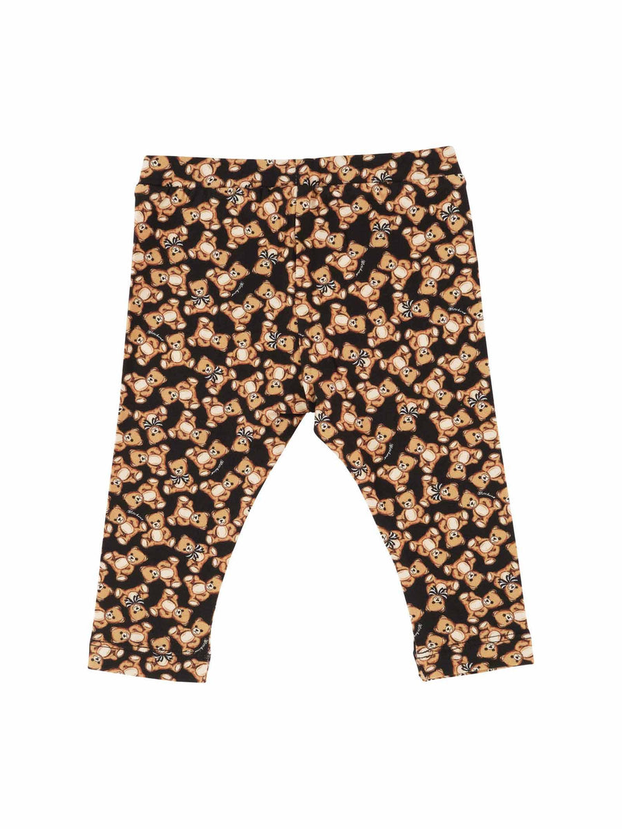 Leggins Moschino nero con stampa teddy bear all over MHP032 84923 Moschino 