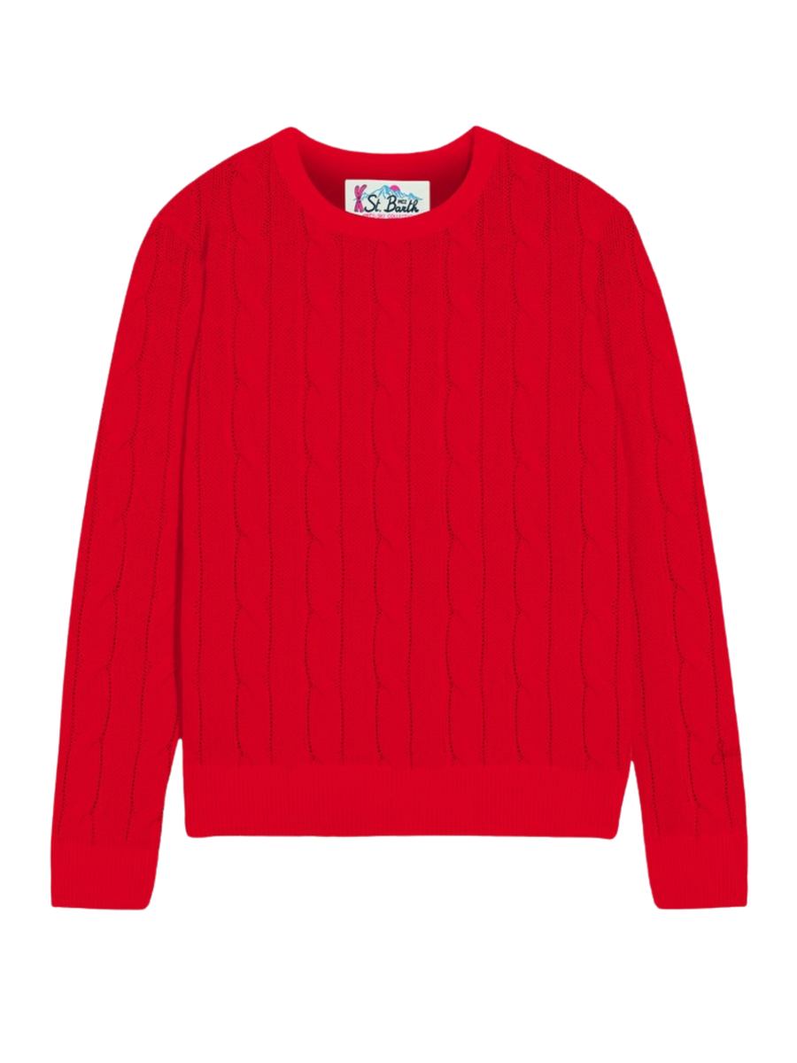 Maglione "blend ws tricot 41" Saint Barth rosso SORB001 00864G MC2 SAINT BARTH 