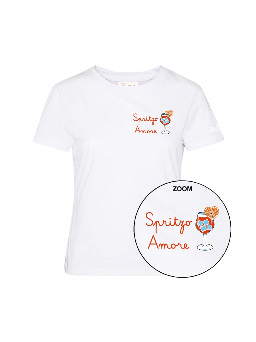T-shirt MC2 Saint Barth "Emilie" bianca Spritzo Amore EMI0001 03389H MC2 SAINT BARTH 