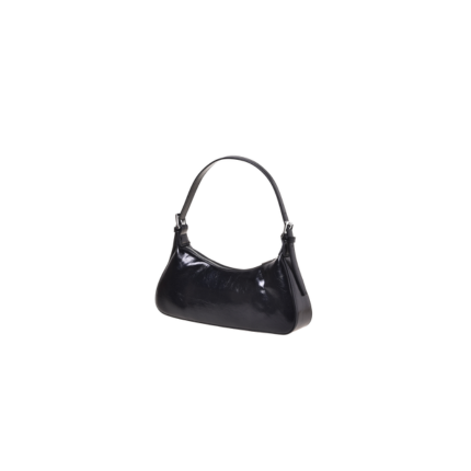 Borsa a spalla Love Moschino nera lucida con logo frontale JC4390PP0NKP 000A Love Moschino 