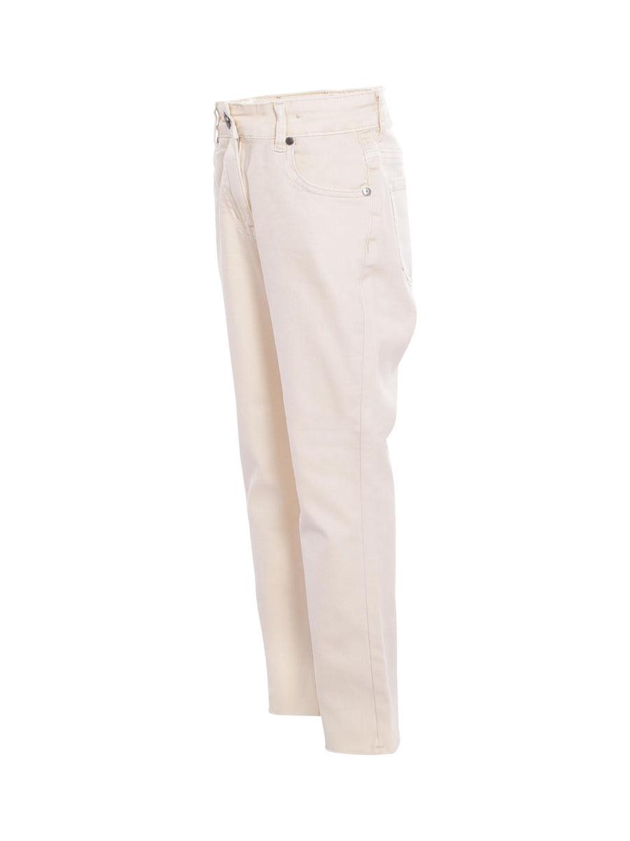 Jeans Manila Grace a zampa crema MFJF24P156 CREMA Manila Grace 