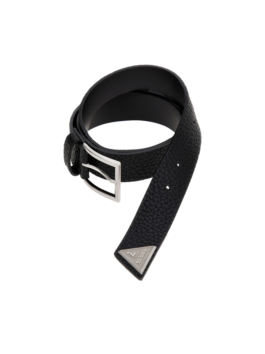 Cintura in ecopelle martellata Guess nera con punta logata BM7837P5435 BLA Guess 
