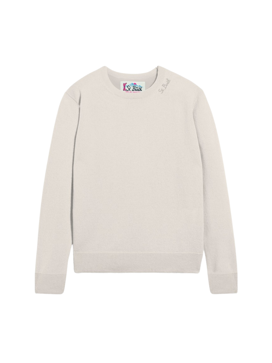 Maglione "sorbonne blend ws 10" Saint Barth naturale SORB001 00492G MC2 SAINT BARTH 