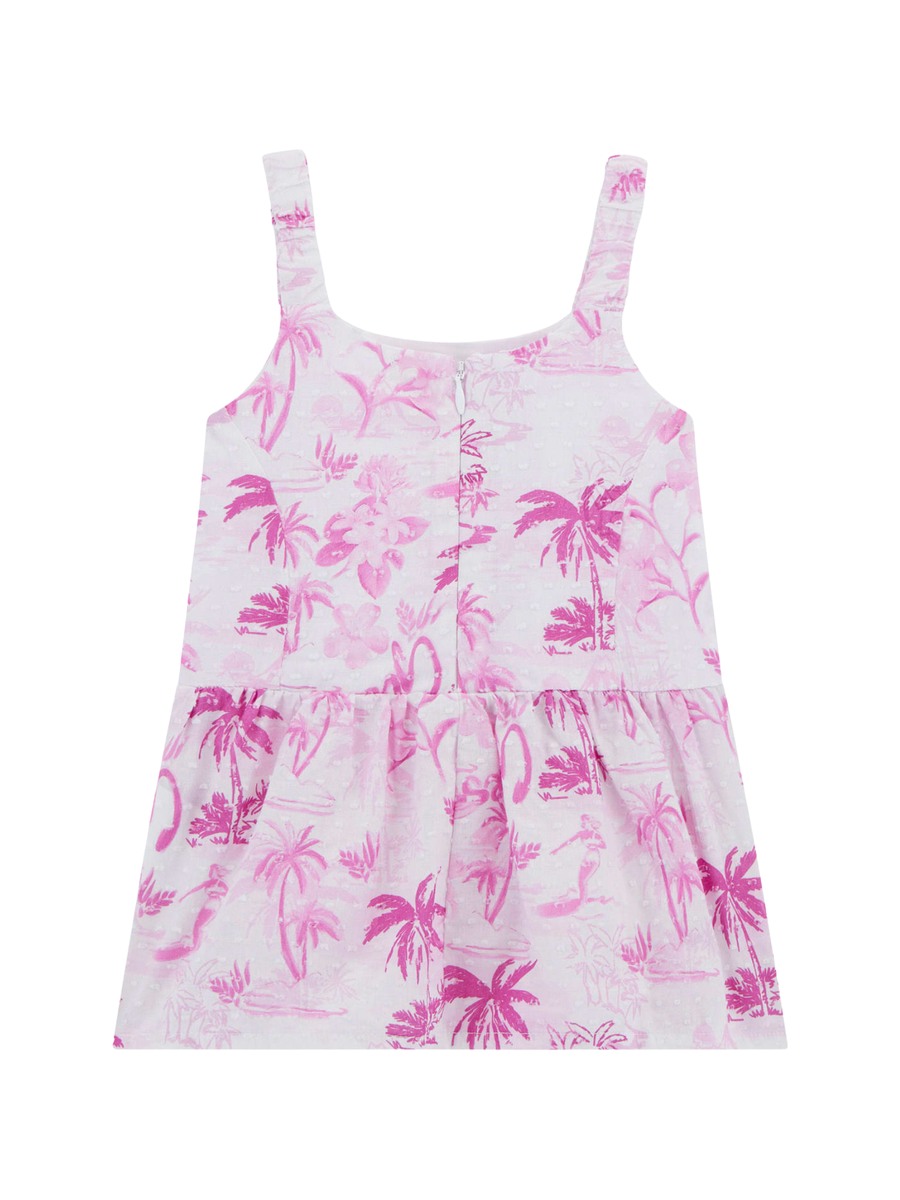Abito Guess bianco con stampa tropicale rosa K5GH08WH6M4 P492 Guess 