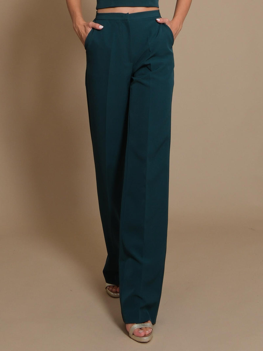 Pantaloni Silence Limited a palazzo basic bosco SD2012B BOSCO Silence Limited 