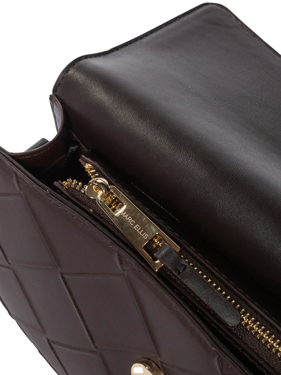 Borsa "Bloom" Marc Ellis marrone con chiusura a patta BLOOMBAG COCOA Marc Ellis 