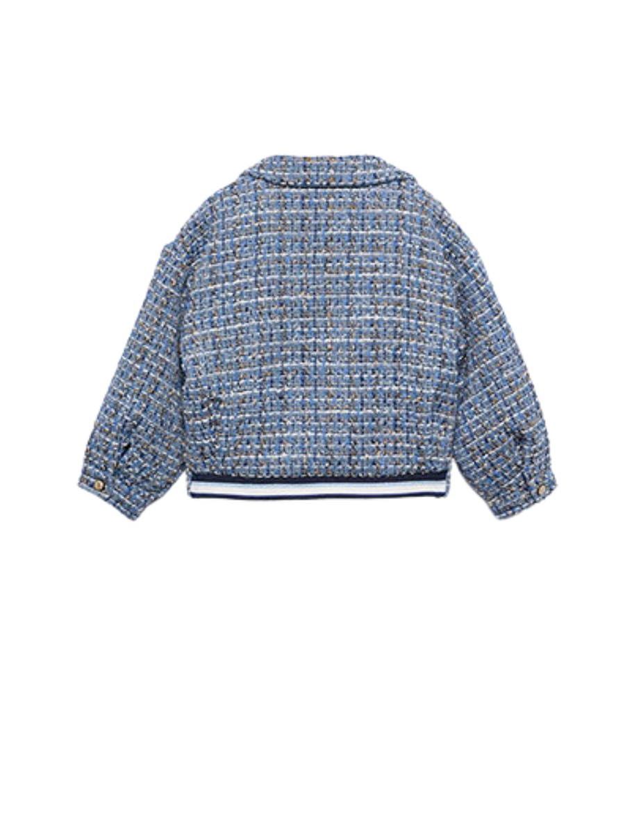 Giacca tweed doppio petto Abel & Lula azzurra 5841 Celeste Abel & Lula 