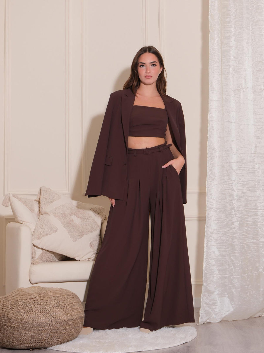 Crop top Imperial ebano con scollo quadrato e spalline RFW8IJX EBANO Imperial 