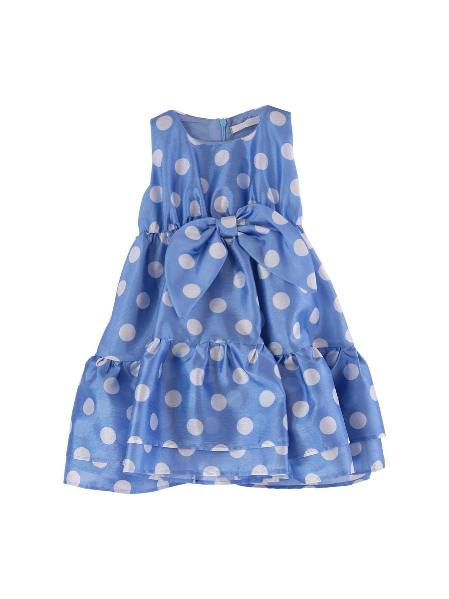 Abito Miss Grant azzurro a pois MG1223 POIS Miss Grant 