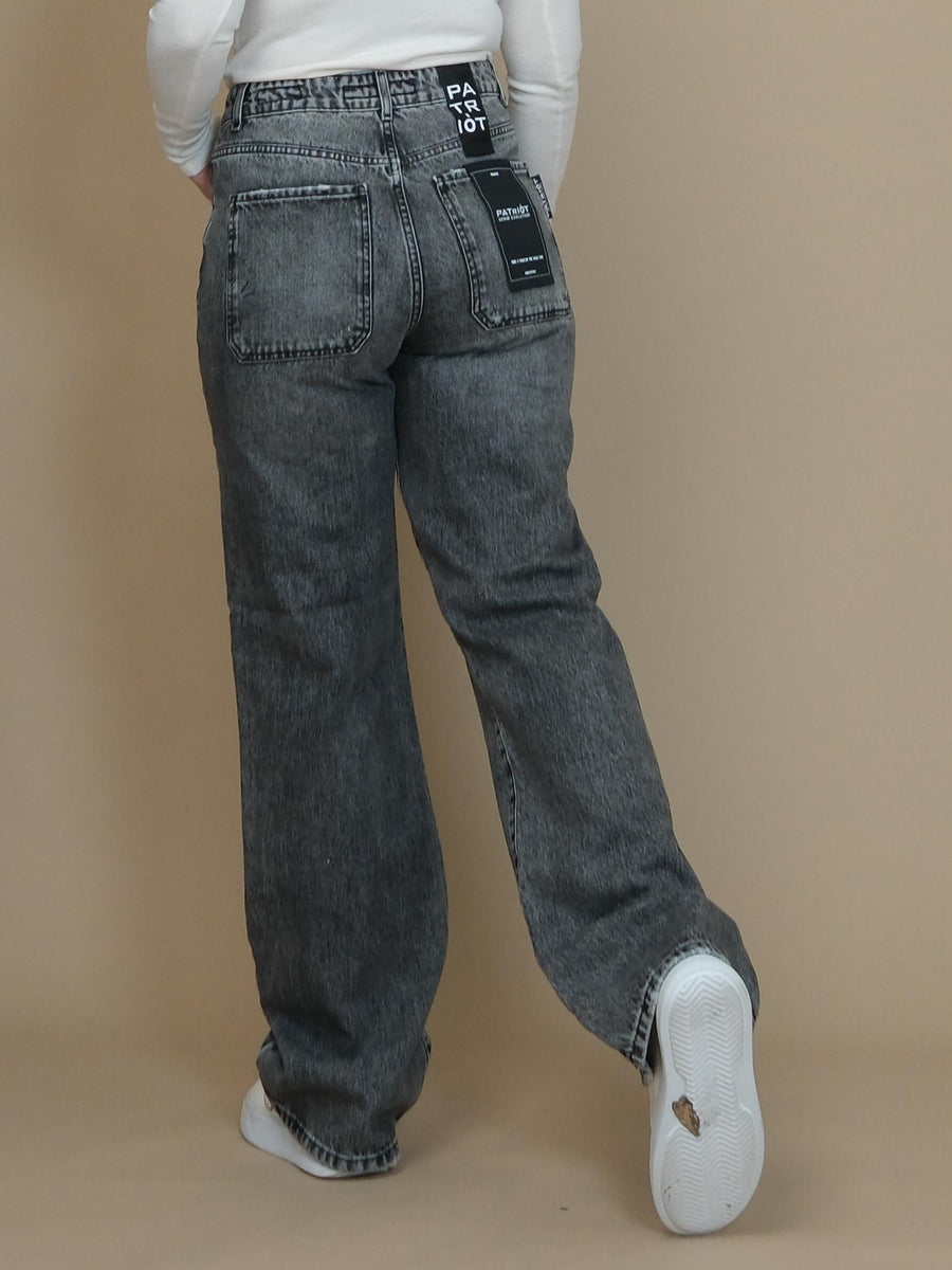 Jeans a palazzo Patriòt grigio in denim lavaggio scuro PLZM21 DNM Patriot 