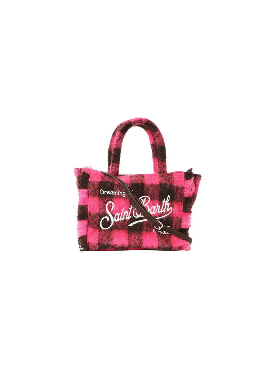 Borsa Colette fantasia Vichy fucsia e marrone COL0015 09877E MC2 SAINT BARTH 