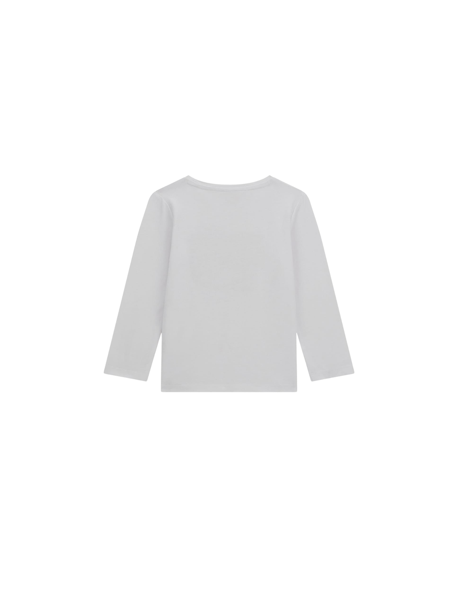 T-Shirt a maniche lunghe Guess bianca con logo colorato e scritte playful K5YI07K6YW4 G011 Guess 