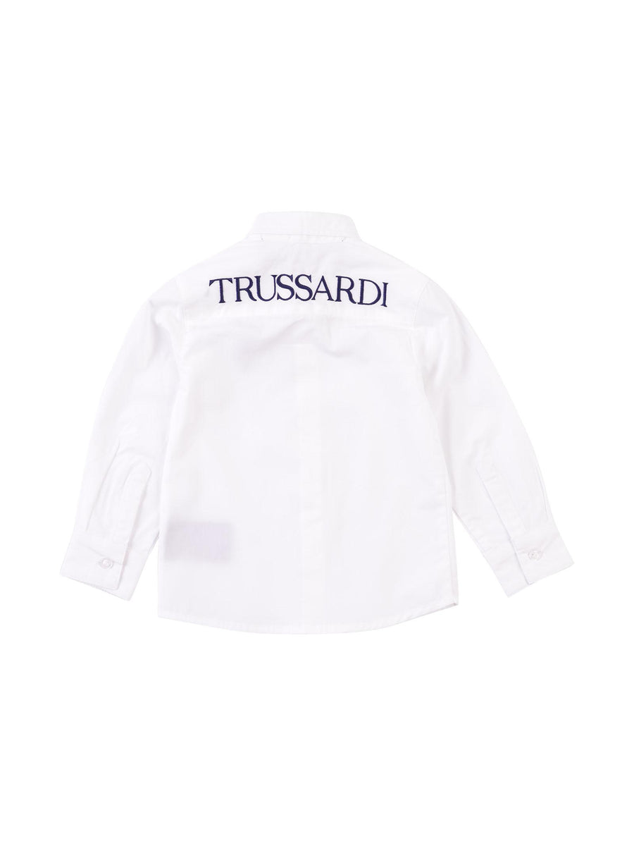 Camicia bianca con ricamo sul dietro TIP22089CA WHT Trussardi 