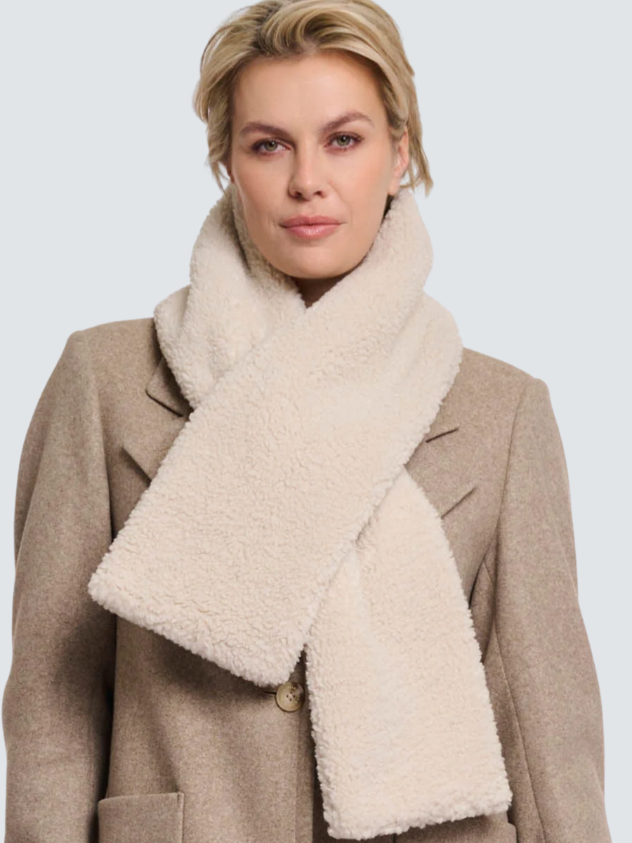 Sciarpa "Asho teddy" Rino & Pelle beige Asho.7002512 Birch Rino & Pelle 