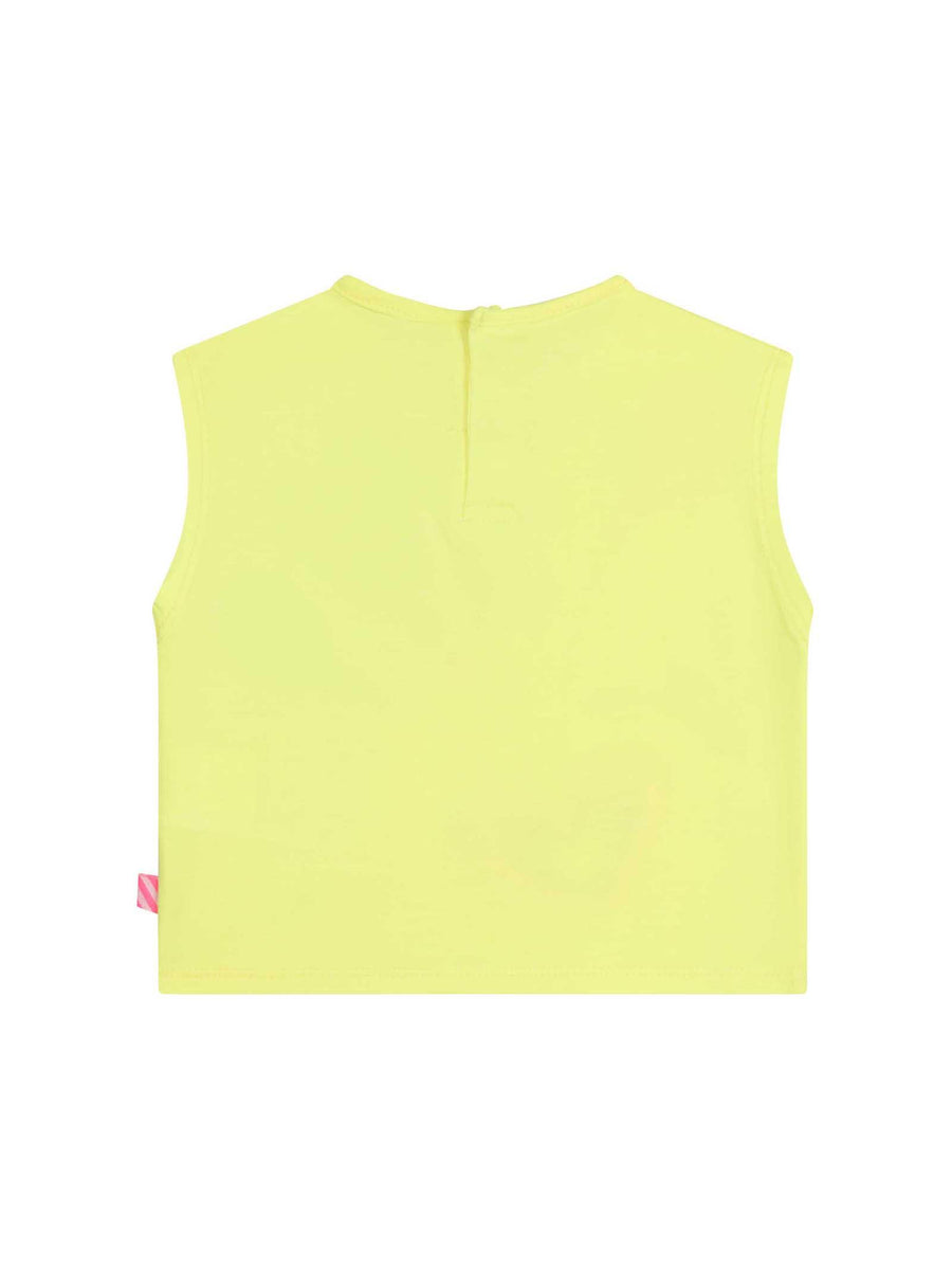 T-shirt giallo lime con corallini U05401 GIALLO Billie Blush 