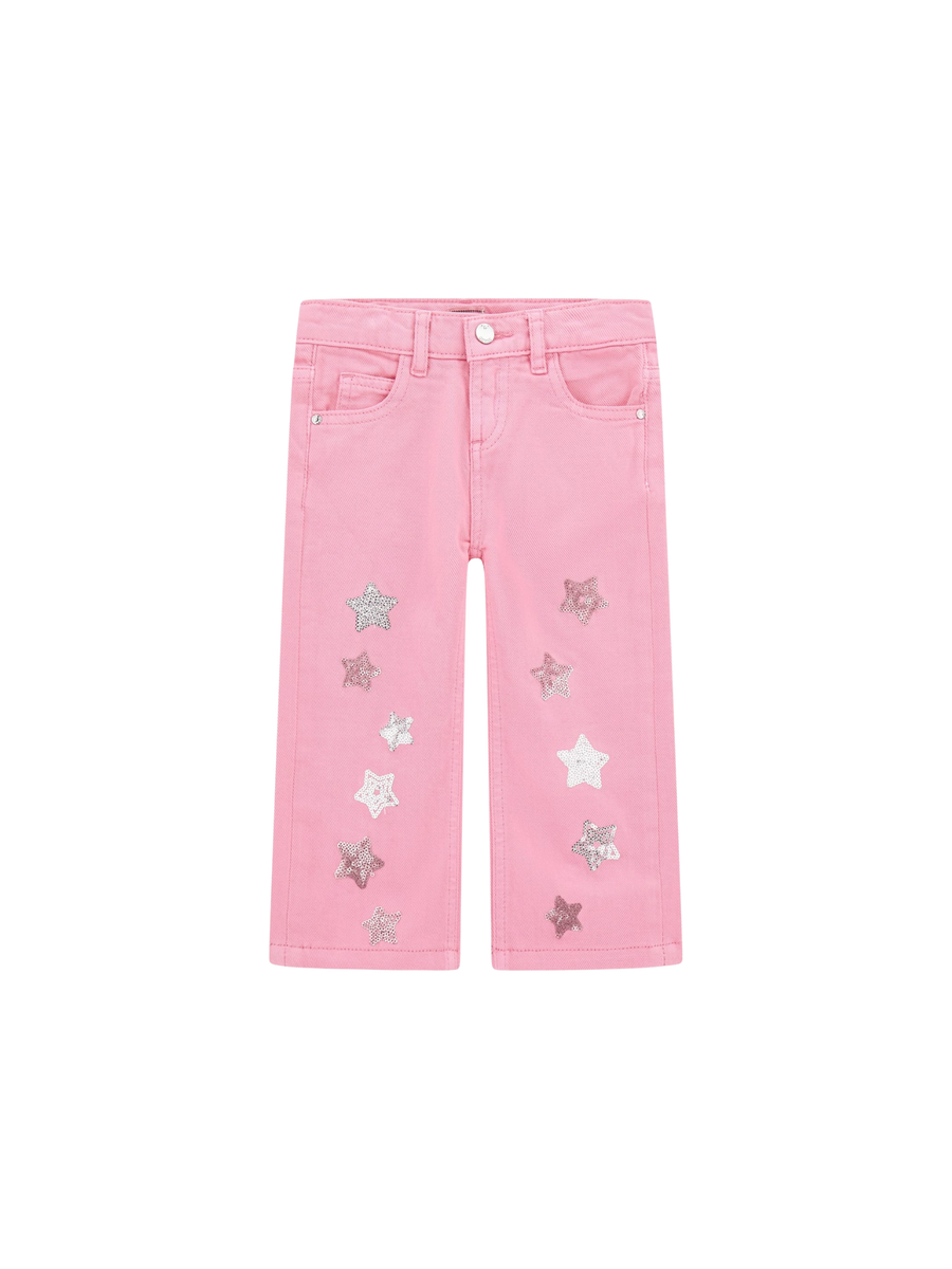Jeans Guess rosa con stelle glitterate K5YB01WH630 G6N3 Guess 