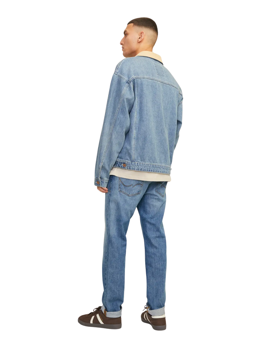 Jeans Jack & Jones blu con risvolto 12249006 Blue Denim Jack & Jones 