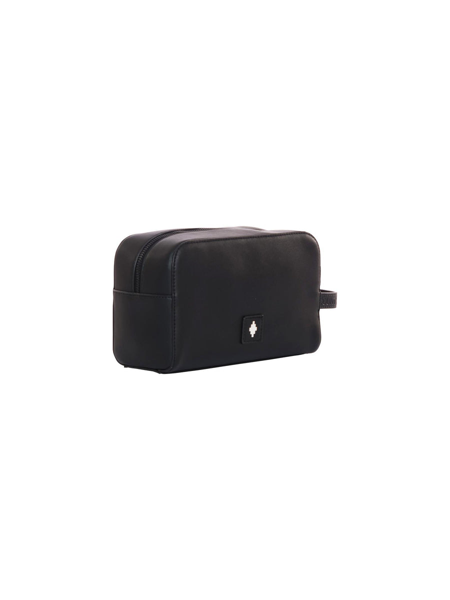 Borsello County of Milan nero con stampa ali di pappagallo multicolor COMAF250149 NE County of Milan 