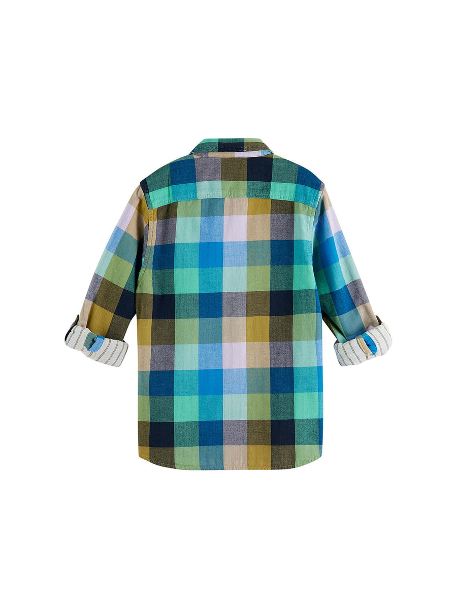 Camicia a scacchi blu 170511 6012 Scotch & Soda 