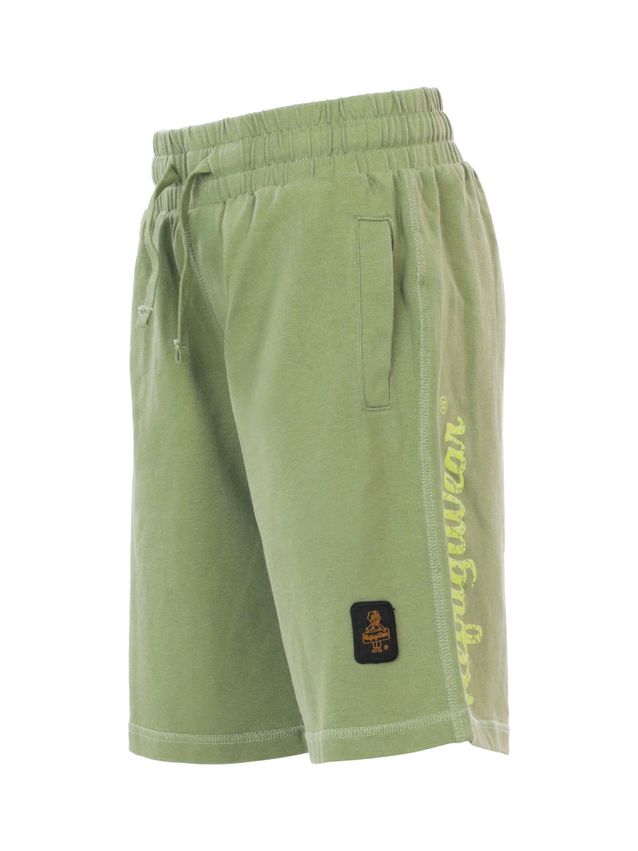 Bermuda in cotone garzato verde militare RW437 MILIT Refrigiwear 